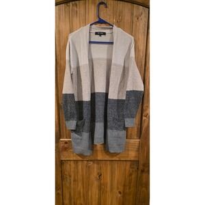 Chloe & Jasmine Cardigan Sweater Womens S Multicolor Colorblock Open‎ Front